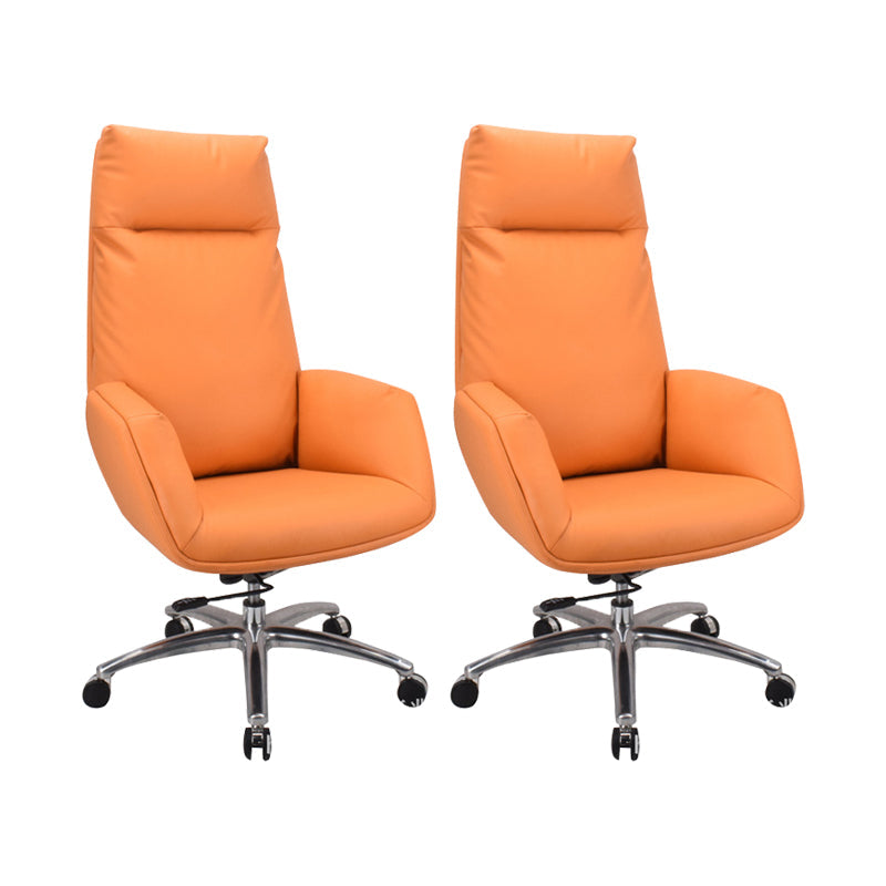 Modern & Contemporary Upholstered Chair Orange Task High Back Chair 2 Piece Set Clearhalo 'furn' 'furn_office_chair' 'Furniture' 'Office Chairs' 'Office Furniture' 'office_chair' 5882044