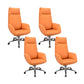 Modern & Contemporary Upholstered Chair Orange Task High Back Chair 4 Piece Set Clearhalo 'furn' 'furn_office_chair' 'Furniture' 'Office Chairs' 'Office Furniture' 'office_chair' 5882045