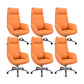 Modern & Contemporary Upholstered Chair Orange Task High Back Chair 6 Piece Set Clearhalo 'furn' 'furn_office_chair' 'Furniture' 'Office Chairs' 'Office Furniture' 'office_chair' 5882047
