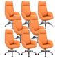 Modern & Contemporary Upholstered Chair Orange Task High Back Chair 8 Piece Set Clearhalo 'furn' 'furn_office_chair' 'Furniture' 'Office Chairs' 'Office Furniture' 'office_chair' 5882049