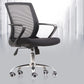 Silla moderna y contemporánea con respaldo medio Silla negra con ruedas para tareas