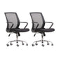 Silla moderna y contemporánea con respaldo medio Silla negra con ruedas para tareas