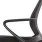 Silla moderna y contemporánea con respaldo medio Silla negra con ruedas para tareas