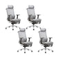 Lumbar Support Office Chair Contemporary High Back Desk Chair 4 Piece Set Clearhalo 'furn' 'furn_office_chair' 'Furniture' 'Office Chairs' 'Office Furniture' 'office_chair' 5882075
