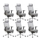 Lumbar Support Office Chair Contemporary High Back Desk Chair 6 Piece Set Clearhalo 'furn' 'furn_office_chair' 'Furniture' 'Office Chairs' 'Office Furniture' 'office_chair' 5882077