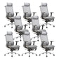 Lumbar Support Office Chair Contemporary High Back Desk Chair 8 Piece Set Clearhalo 'furn' 'furn_office_chair' 'Furniture' 'Office Chairs' 'Office Furniture' 'office_chair' 5882079