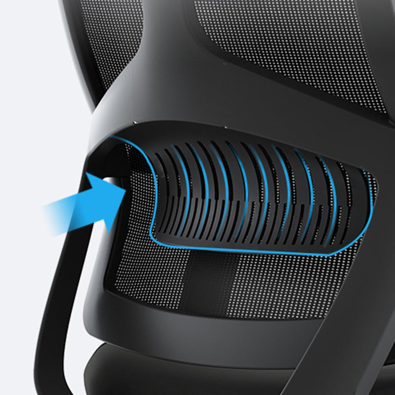 Silla de oficina contemporánea de 25 "W giratoria silla de escritorio de aire acondicionado transpirable