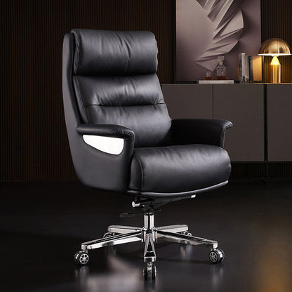 High Back Managers Chair Contemporary Swivel Executive Chair Black 1 Piece Clearhalo 'furn' 'furn_office_chair' 'Furniture' 'Office Chairs' 'Office Furniture' 'office_chair' 5882139