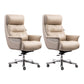 High Back Managers Chair Contemporary Swivel Executive Chair Beige 2 Piece Set Clearhalo 'furn' 'furn_office_chair' 'Furniture' 'Office Chairs' 'Office Furniture' 'office_chair' 5882144