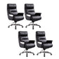 High Back Managers Chair Contemporary Swivel Executive Chair Black 4 Piece Set Clearhalo 'furn' 'furn_office_chair' 'Furniture' 'Office Chairs' 'Office Furniture' 'office_chair' 5882145