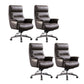 High Back Managers Chair Contemporary Swivel Executive Chair Grey 4 Piece Set Clearhalo 'furn' 'furn_office_chair' 'Furniture' 'Office Chairs' 'Office Furniture' 'office_chair' 5882147