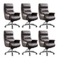 High Back Managers Chair Contemporary Swivel Executive Chair Grey 6 Piece Set Clearhalo 'furn' 'furn_office_chair' 'Furniture' 'Office Chairs' 'Office Furniture' 'office_chair' 5882155