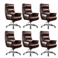 High Back Managers Chair Contemporary Swivel Executive Chair Coffee 6 Piece Set Clearhalo 'furn' 'furn_office_chair' 'Furniture' 'Office Chairs' 'Office Furniture' 'office_chair' 5882157