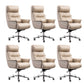 High Back Managers Chair Contemporary Swivel Executive Chair Beige 6 Piece Set Clearhalo 'furn' 'furn_office_chair' 'Furniture' 'Office Chairs' 'Office Furniture' 'office_chair' 5882160
