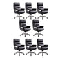 High Back Managers Chair Contemporary Swivel Executive Chair Black 8 Piece Set Clearhalo 'furn' 'furn_office_chair' 'Furniture' 'Office Chairs' 'Office Furniture' 'office_chair' 5882161