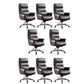 High Back Managers Chair Contemporary Swivel Executive Chair Grey 8 Piece Set Clearhalo 'furn' 'furn_office_chair' 'Furniture' 'Office Chairs' 'Office Furniture' 'office_chair' 5882163