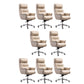 High Back Managers Chair Contemporary Swivel Executive Chair Beige 8 Piece Set Clearhalo 'furn' 'furn_office_chair' 'Furniture' 'Office Chairs' 'Office Furniture' 'office_chair' 5882167