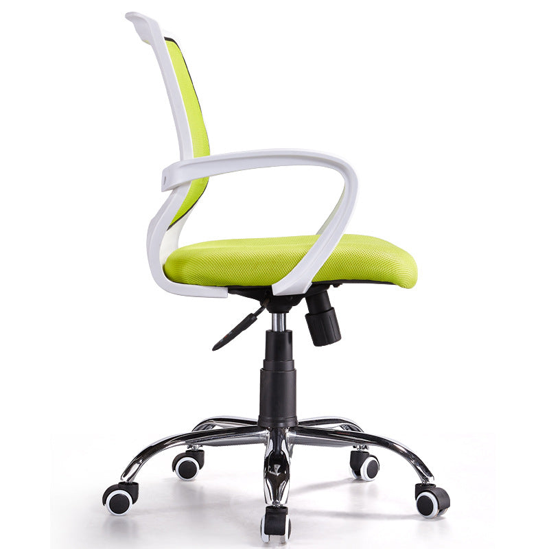 Contemporary Arm Chair Green Fixed Arms Adjustable Seat Height Office Chair Clearhalo 'furn' 'furn_office_chair' 'Furniture' 'Office Chairs' 'Office Furniture' 'office_chair' 5882182
