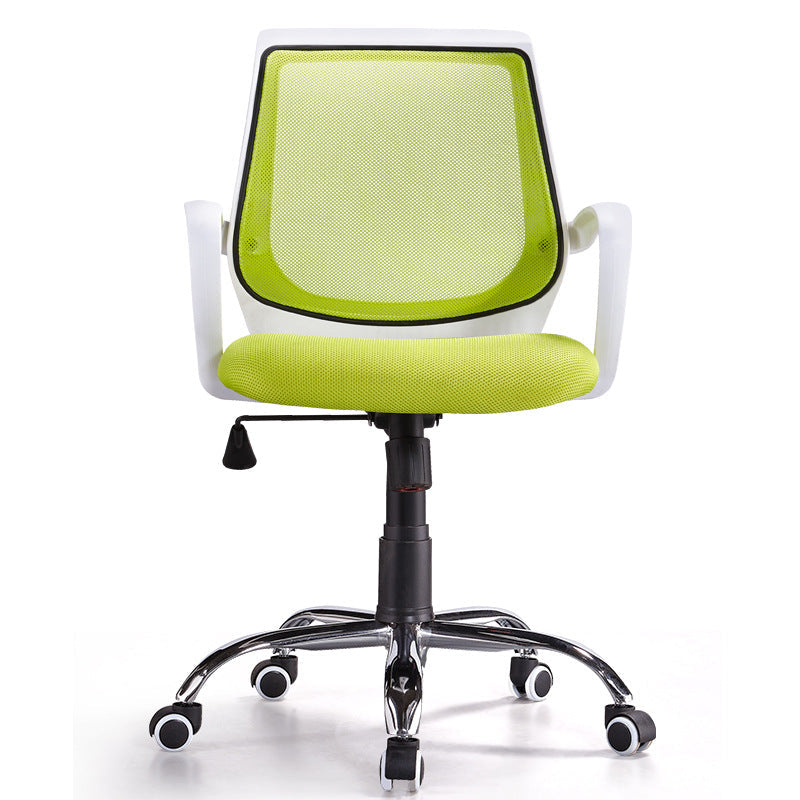 Contemporary Arm Chair Green Fixed Arms Adjustable Seat Height Office Chair Clearhalo 'furn' 'furn_office_chair' 'Furniture' 'Office Chairs' 'Office Furniture' 'office_chair' 5882183