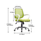 Contemporary Arm Chair Green Fixed Arms Adjustable Seat Height Office Chair Clearhalo 'furn' 'furn_office_chair' 'Furniture' 'Office Chairs' 'Office Furniture' 'office_chair' 5882184