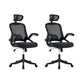 Contemporary Office Chair Swivel Breathable AirGrid Desk Chair Black 2 Piece Set Clearhalo 'furn' 'furn_office_chair' 'Furniture' 'Office Chairs' 'Office Furniture' 'office_chair' 5882187