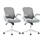 Contemporary Office Chair Swivel Breathable AirGrid Desk Chair White-Gray 2 Piece Set Clearhalo 'furn' 'furn_office_chair' 'Furniture' 'Office Chairs' 'Office Furniture' 'office_chair' 5882190