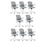 Contemporary Office Chair Swivel Breathable AirGrid Desk Chair White-Gray 8 Piece Set Clearhalo 'furn' 'furn_office_chair' 'Furniture' 'Office Chairs' 'Office Furniture' 'office_chair' 5882201