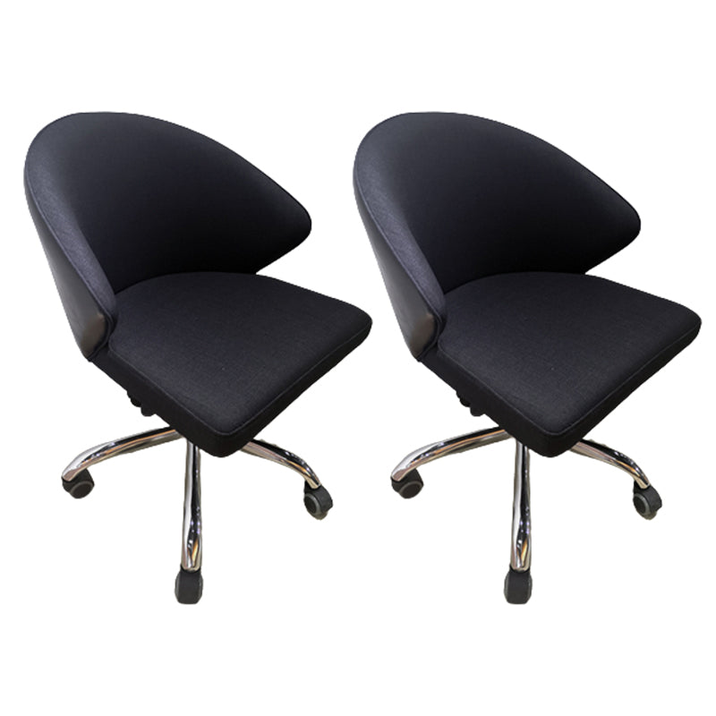 Moderner armloser schwarzer Bürostuhlhöhe-verstellbarer Stuhl mit Rädern