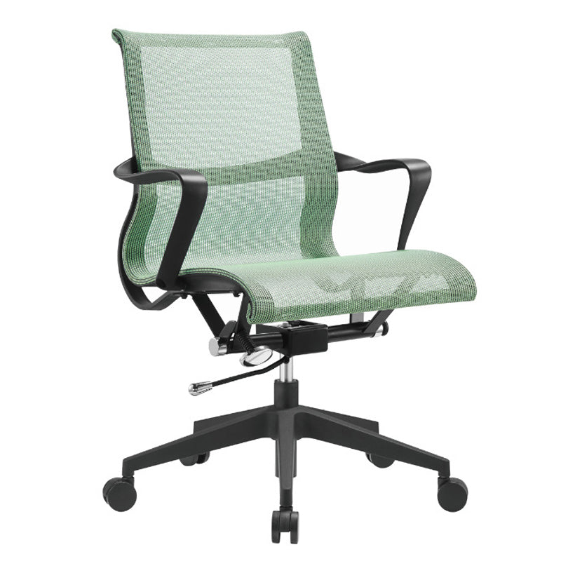 Silla de oficina moderna con brazos fijos, transpirable, AirGrid, ajustable en altura
