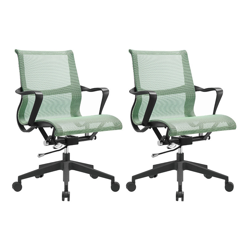 Silla de oficina moderna con brazos fijos, transpirable, AirGrid, ajustable en altura