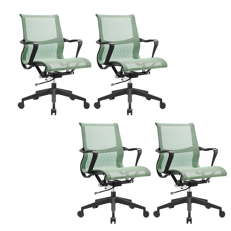 Silla de oficina moderna con brazos fijos, transpirable, AirGrid, ajustable en altura