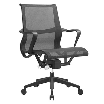 Silla de oficina moderna con brazos fijos, transpirable, AirGrid, ajustable en altura