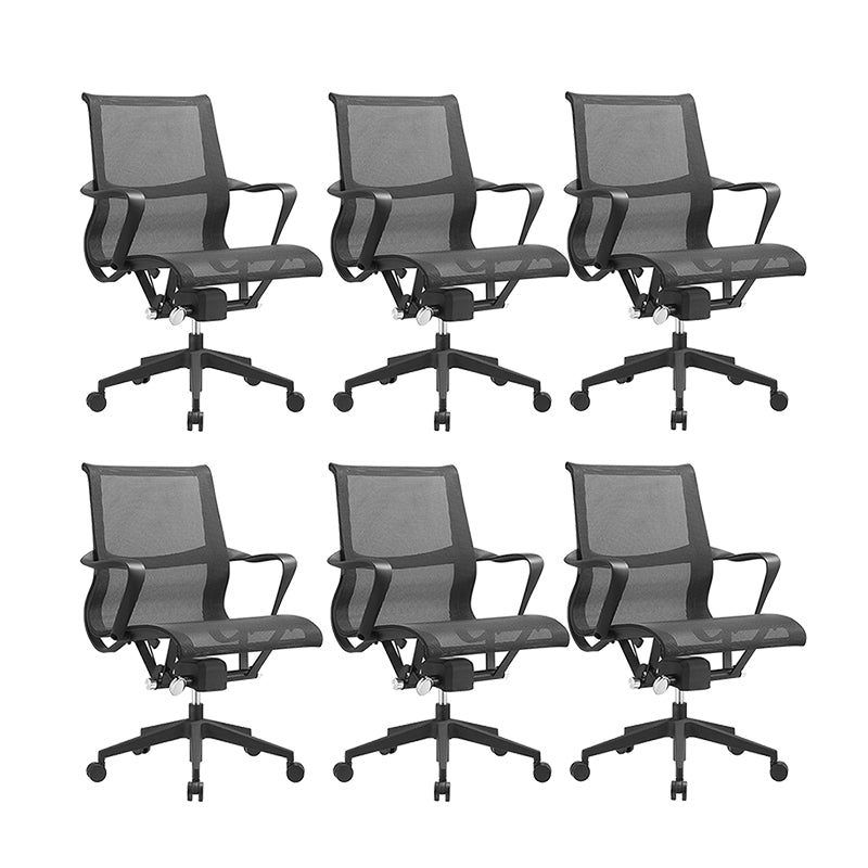 Silla de oficina moderna con brazos fijos, transpirable, AirGrid, ajustable en altura
