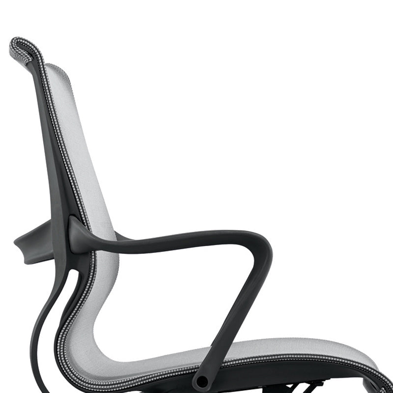 Silla de oficina moderna con brazos fijos, transpirable, AirGrid, ajustable en altura