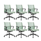 Silla de oficina moderna con brazos fijos, transpirable, AirGrid, ajustable en altura