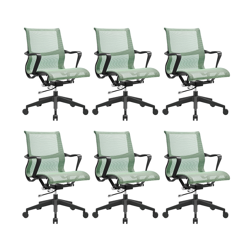 Silla de oficina moderna con brazos fijos, transpirable, AirGrid, ajustable en altura
