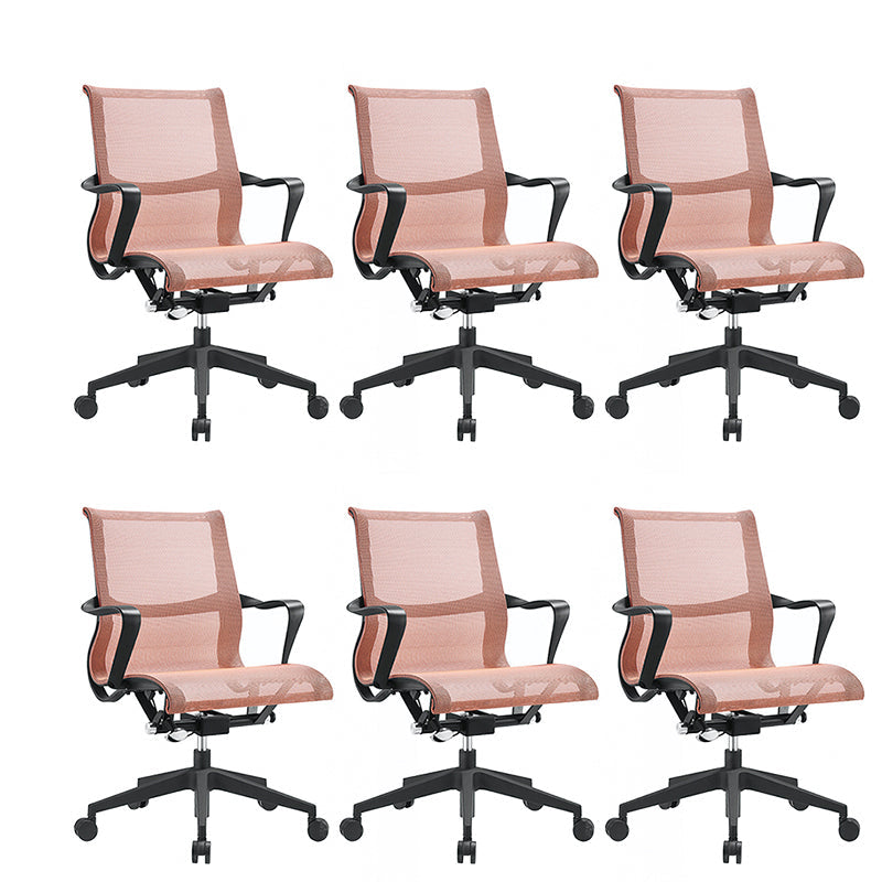 Silla de oficina moderna con brazos fijos, transpirable, AirGrid, ajustable en altura