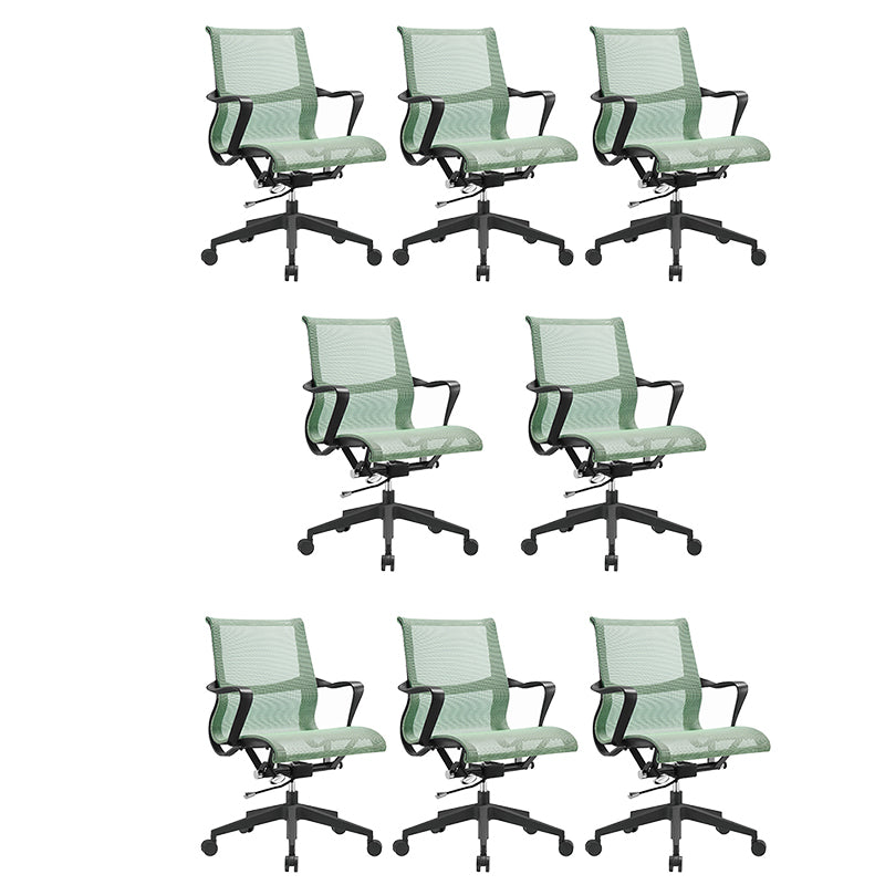Silla de oficina moderna con brazos fijos, transpirable, AirGrid, ajustable en altura