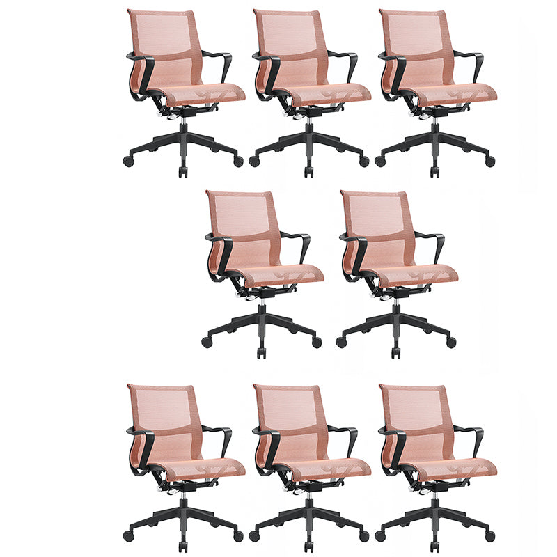 Silla de oficina moderna con brazos fijos, transpirable, AirGrid, ajustable en altura