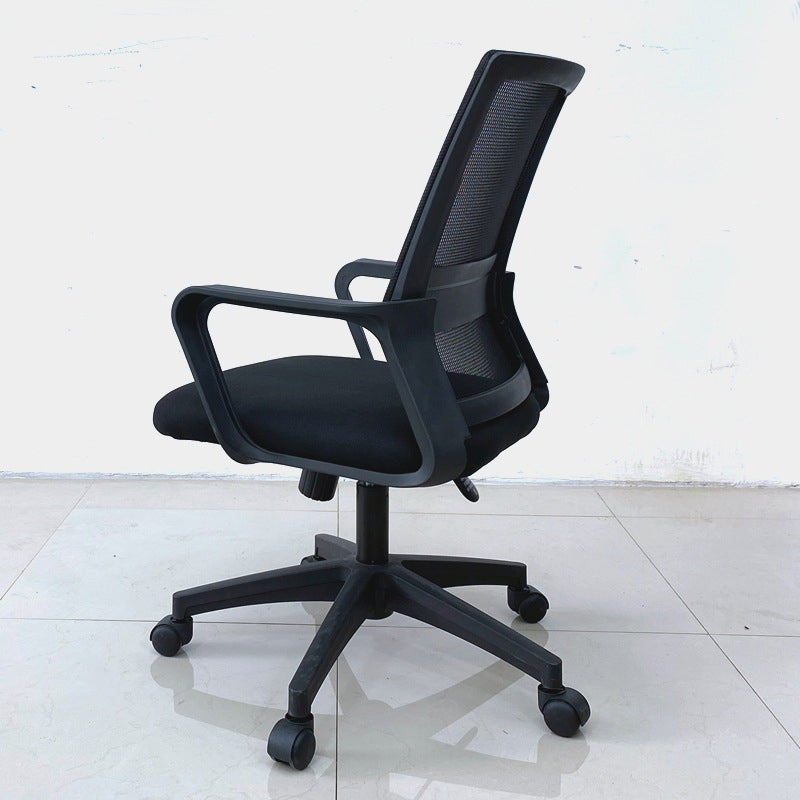 Black Contemporary Office Chair Swivel Breathable AirGrid Desk Chair Clearhalo 'furn' 'furn_office_chair' 'Furniture' 'Office Chairs' 'Office Furniture' 'office_chair' 5882282
