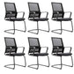 Black Contemporary Office Chair Swivel Breathable AirGrid Desk Chair Without Casters 6 Piece Set Clearhalo 'furn' 'furn_office_chair' 'Furniture' 'Office Chairs' 'Office Furniture' 'office_chair' 5882292