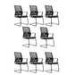 Black Contemporary Office Chair Swivel Breathable AirGrid Desk Chair Without Casters 8 Piece Set Clearhalo 'furn' 'furn_office_chair' 'Furniture' 'Office Chairs' 'Office Furniture' 'office_chair' 5882296