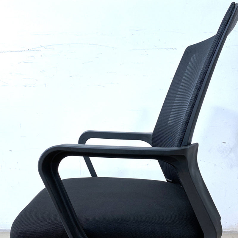 Black Contemporary Office Chair Swivel Breathable AirGrid Desk Chair Clearhalo 'furn' 'furn_office_chair' 'Furniture' 'Office Chairs' 'Office Furniture' 'office_chair' 5882297