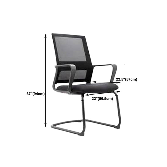 Black Contemporary Office Chair Swivel Breathable AirGrid Desk Chair Clearhalo 'furn' 'furn_office_chair' 'Furniture' 'Office Chairs' 'Office Furniture' 'office_chair' 5882301
