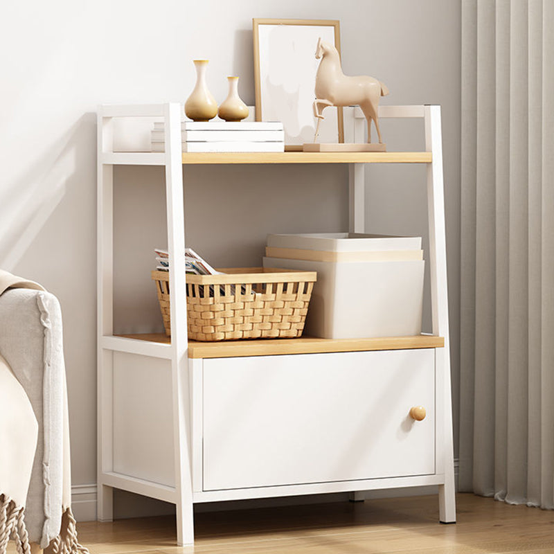 Modern Metal and Wood Shelf Bookcase Bookcase Scaffale di libri aperti per la casa