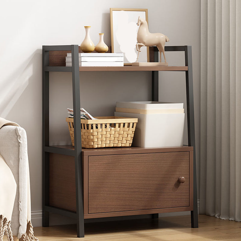 Modern Metal and Wood Shelf Bookcase Bookcase Scaffale di libri aperti per la casa