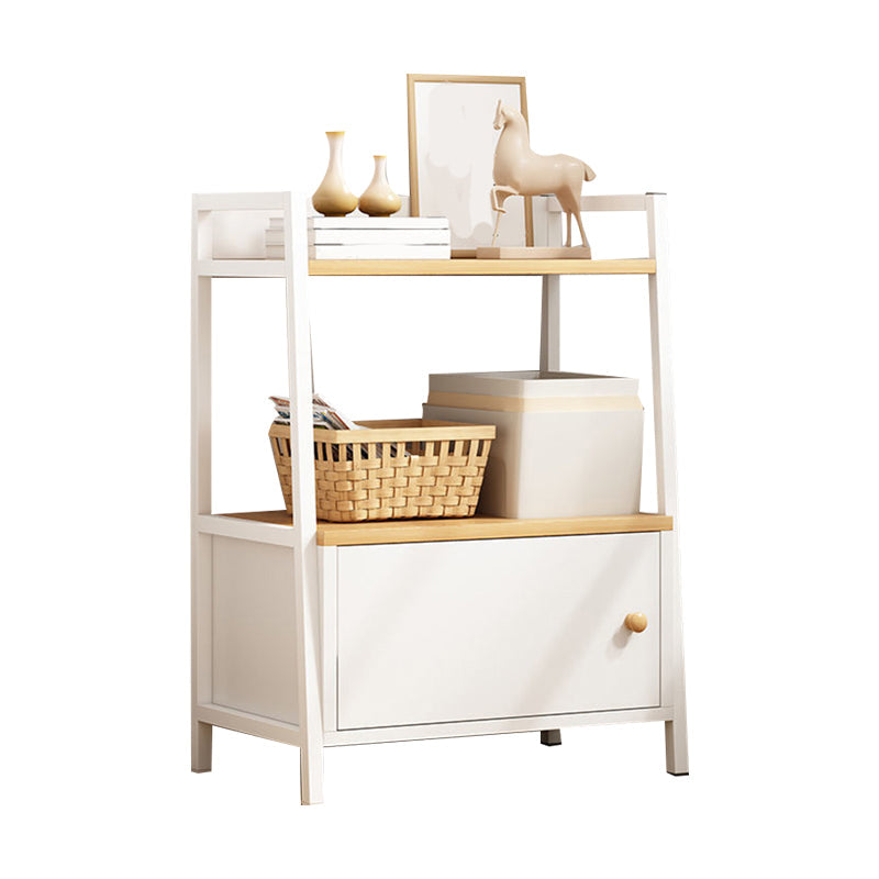 Modern Metal and Wood Shelf Bookcase Bookcase Scaffale di libri aperti per la casa