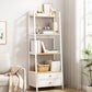 Modern Metal and Wood Shelf Bookcase Bookcase Scaffale di libri aperti per la casa