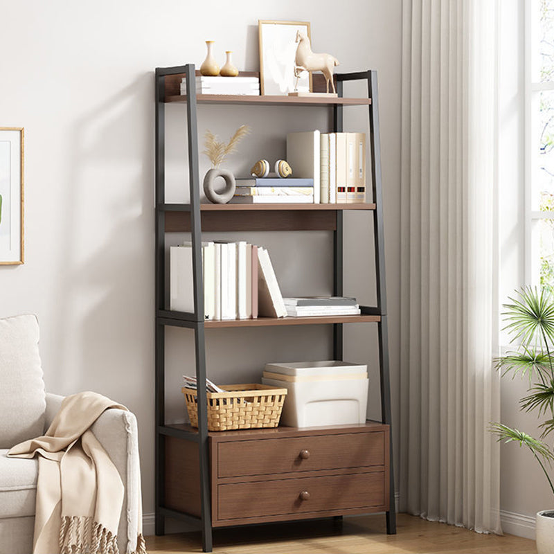 Modern Metal and Wood Shelf Bookcase Bookcase Scaffale di libri aperti per la casa