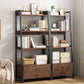 Modern Metal and Wood Shelf Bookcase Bookcase Scaffale di libri aperti per la casa